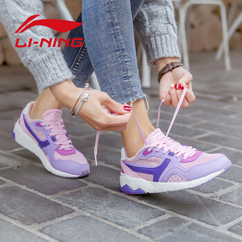 李寧（LI-NING）跑步鞋-6桃花粉/淺蓮紫 