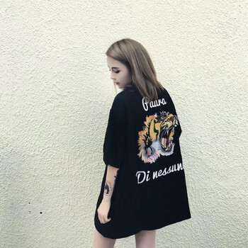 快樂(lè)嘉人 五分袖 男士T恤 虎頭黑 S，XL，L，XXL，M