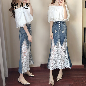 妍莉芬（yanlifen） 純色 拼接 連衣裙