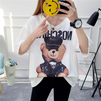 CRIDE 3D，做舊，印花 短袖 T恤 女 V領(lǐng)