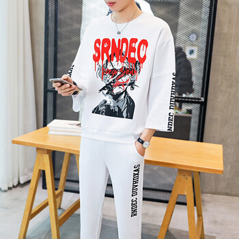 遙渠（YAO QU） 七分袖 男士T恤 白色 