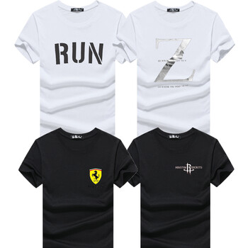 大碼哥 短袖 男士T恤 白RUN+白Z+黑法拉利+黑火箭 XL，L，XXL，加大，XXXL，M
