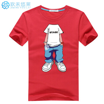 玖禾悠萊 短袖 男士T恤 紅色 S，XL，L，M，XXL，XXXL，加大