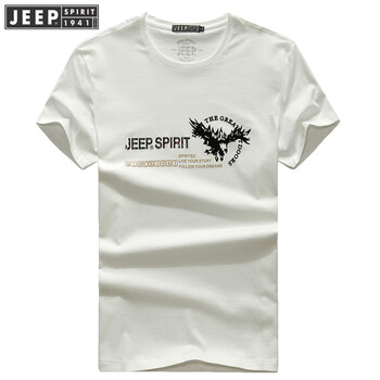 Jeep 短袖 男士T恤 白色 L