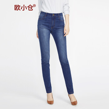 歐小倉(cāng) 中腰 鉛筆褲/小腳褲 女 長(zhǎng)褲 牛仔褲