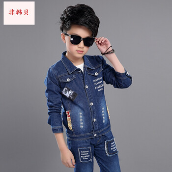 兒童牛仔服圖