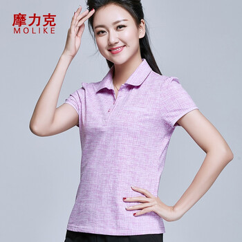 摩力克（MOLIKE） 印花 短袖 T恤 女 POLO領