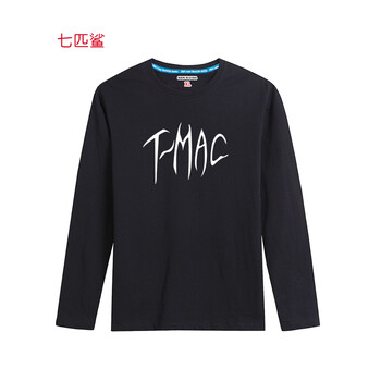 七匹鯊 長袖 男士T恤 FMAC 黑色 