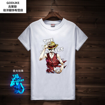 古萊登（GODLIKE） 短袖 男士T恤 路飛2白 