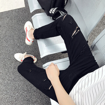 C2潮潮（C2 CHAOCHAO） 修身褲 青春休閑 男士牛仔褲