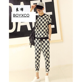 BOYXCO 短袖 男士T恤 Y14九分套裝 