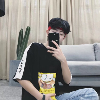快樂(lè)嘉人 五分袖 男士T恤 五分袖黑609 S，XL，L，XXXL，XXL，M