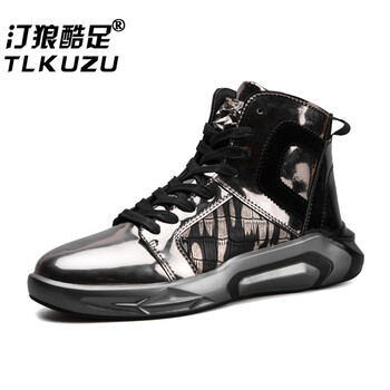 汀狼酷足（TLKUZU）男士金色增高8CM  40