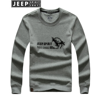 Jeep 長(zhǎng)袖 男士T恤 灰色 XL，L，XXL，M，XXXL