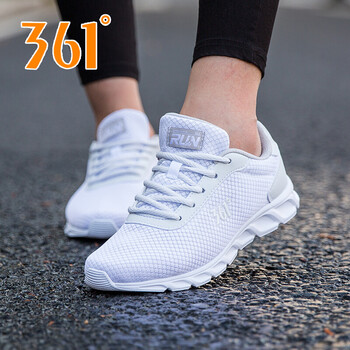 361度跑步鞋361度白/藕灰 
