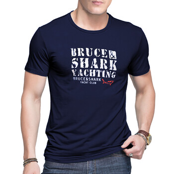 布魯斯鯊魚（Bruce & Shark） 短袖 男士T恤 寶藍(lán) 