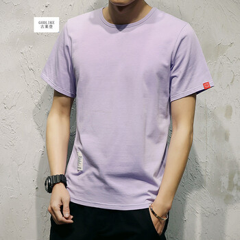 古萊登（GODLIKE） 短袖 男士T恤 淺紫色 XL，L，M，XXXL，XXL