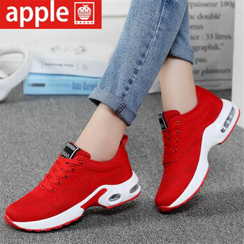 Apple跑步鞋1727鏤空紅色 35，36，37，38，39，40