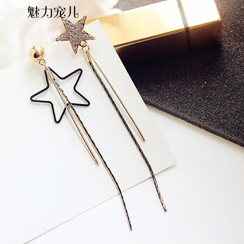 五角星個性耳釘