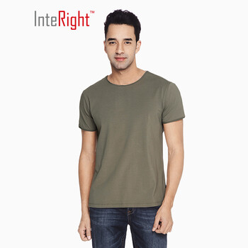 INTERIGHT 短袖 男士T恤 灰綠色 XL，L，XXL，M