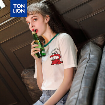 唐獅（TonLion） 露肩 短袖 T恤 女 圓領(lǐng)