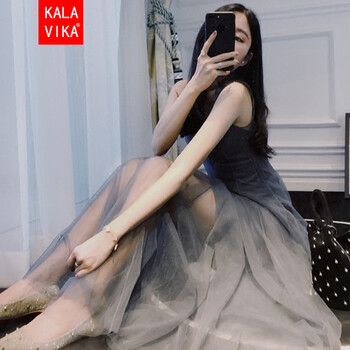 KALAVIKA 純色 撞色 連衣裙