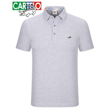 卡帝樂(lè)鱷魚(yú)（CARTELO） 短袖 男士T恤 淺灰 