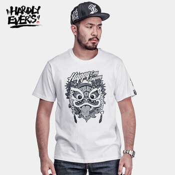 Hardly Ever's 短袖 男士T恤 白色A S，XL，L，XXL，M，XXXL