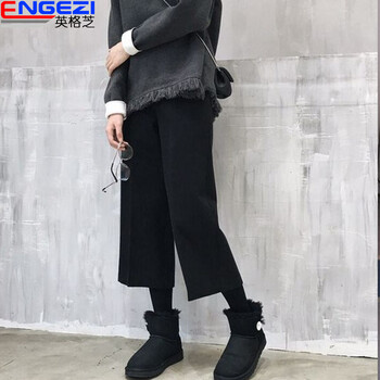 英格芝（ENGEZI）  直筒褲 女 九分褲 休閑褲