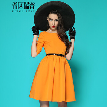 翻領(lǐng)長(cháng)袖連衣裙，打造優(yōu)雅小仙女