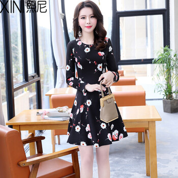 熙尼（XINI） 大花  連衣裙