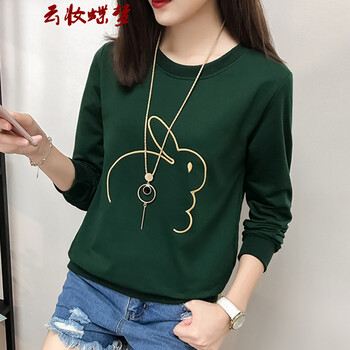 云妝蝶夢 刺繡 短袖 T恤 女 圓領(lǐng)