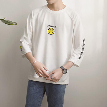 古仕卡特 七分袖 男士T恤 白色 XL，L，XXXL，XXL，M