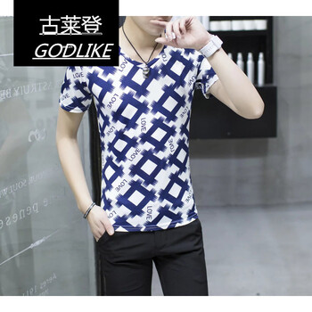 古萊登（GODLIKE） 短袖 男士T恤 LOVE藍色 XL，L，XXL，M，XXXL