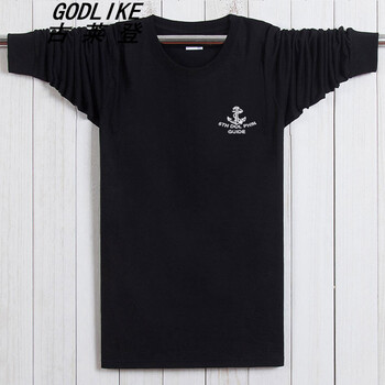 古萊登（GODLIKE） 長袖 男士T恤 鉤子黑色 XL，L，XXL，XXXL