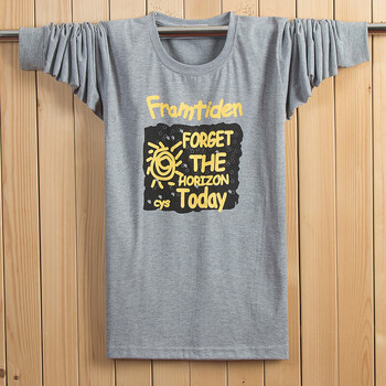 洛凌 長(cháng)袖 男士T恤 灰色 加大