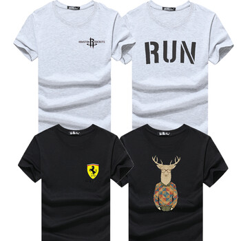 大碼哥 短袖 男士T恤 灰火箭+灰RUN+黑法拉利+黑鹿 XL，L，M，加大，XXXL，XXL