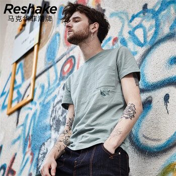 華菲.型格（FAIRWHALE SHAKE） 短袖 男士T恤 060淺綠色 S，XL，L，XXL，M