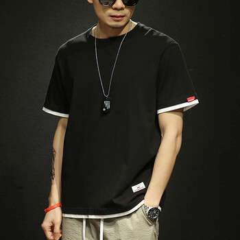 沐秋（MUQIU） 短袖 男士T恤 黑色 XL，L，XXL，M，XXXL