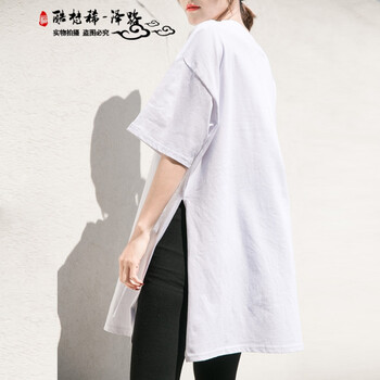 酷梵?。↘UFANXI） 綁帶 短袖 T恤 女 圓領(lǐng)