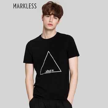 MARKLESS 短袖 男士T恤 黑色 XL，L，XXXL，XXL，M