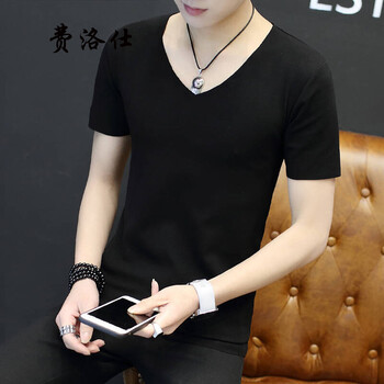 費洛仕（FIOOSU） 無(wú)袖 男士T恤 短袖黑色 