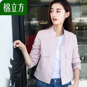 棉立方（MEFOUND） 立領 長袖 女 短外套 紐扣
