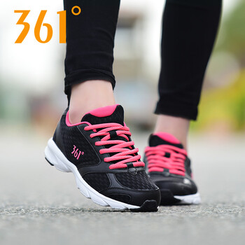 361°跑步鞋烏黑色/天堂粉 35，36，37，38，39，40