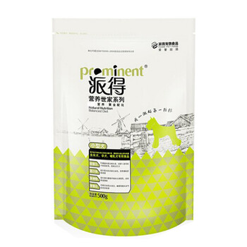 派得（prominent） 牛肉口味幼犬狗糧  小型犬幼犬500g 泰迪金毛邊牧狗糧 寵物狗主糧