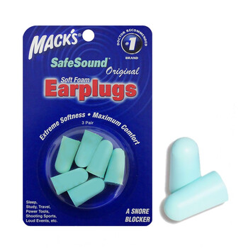 MACK’S 隔音耳塞 美国进口 防噪声睡觉用 舒适款 湖蓝色 3副装
