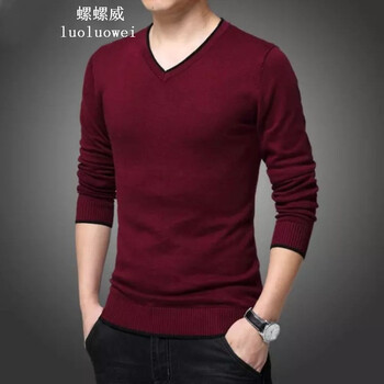 螺螺威（luoluowei） 長袖 男士T恤 9006螺 深紅色薄款 XL，L，M，XXXL，XXL