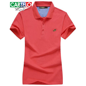 卡帝樂(lè)鱷魚(yú)（CARTELO） 短袖 男士T恤 西瓜紅（女） 