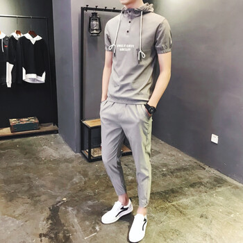 UYUK 短袖 男士T恤 灰色 XL，L，XXXL，M，XXL