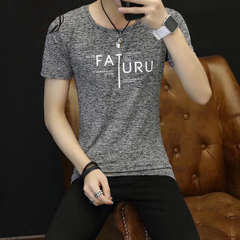 凌登（LingDeng） 短袖 男士T恤 英文-灰色 XL，L，XXL，XXXL，M